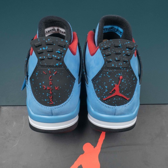 Nike Air Jordan 4 Blue Red Black AJ4 Basketball Shoes For Men