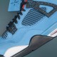 Nike Air Jordan 4 Blue Red Black AJ4 Basketball Shoes For Men