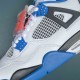 Nike Air Jordan 4 Blue White Gray AJ4 Basketball Shoes For Men