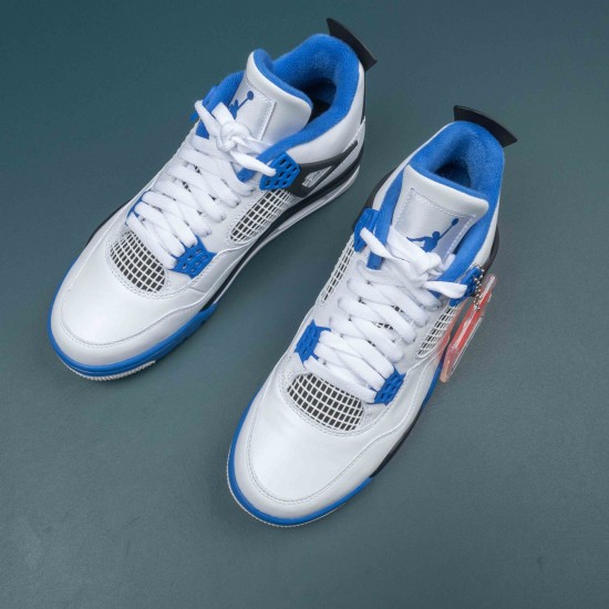 Nike Air Jordan 4 Blue White Gray AJ4 Basketball Shoes For Men