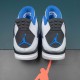 Nike Air Jordan 4 Blue White Gray AJ4 Basketball Shoes For Men