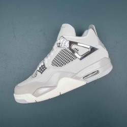 Nike Air Jordan 4 Gray Sliver AJ4 Basketball Shoes For Men Women 