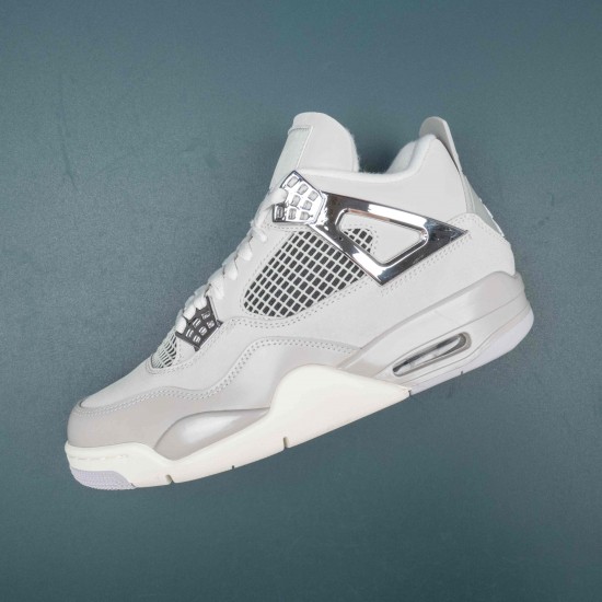 Nike Air Jordan 4 Gray Sliver AJ4 Basketball Shoes For Men Women