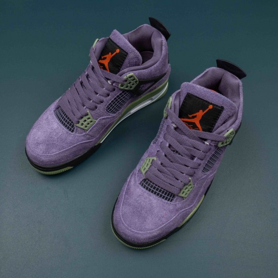 Nike Air Jordan 4 Purple Green Orange AJ4 Basketball Shoes For Men Women