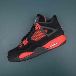 Nike Air Jordan 4 Red Black AJ4 Basketball Shoes For Men 