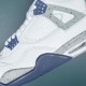 Nike Air Jordan 4 White Blue Gray AJ4 Basketball Shoes For Men