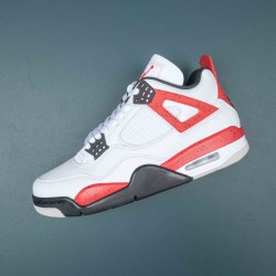 Nike Air Jordan 4 White Red AJ4 Basketball Shoes For Men 