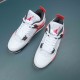 Nike Air Jordan 4 White Red AJ4 Basketball Shoes For Men