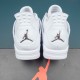 Nike Air Jordan 4 White Silver AJ4 Basketball Shoes For Men