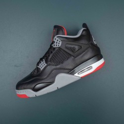 Nike Air Jordan 4 Low AJ4 Black Red Basketball Shoes For Men 