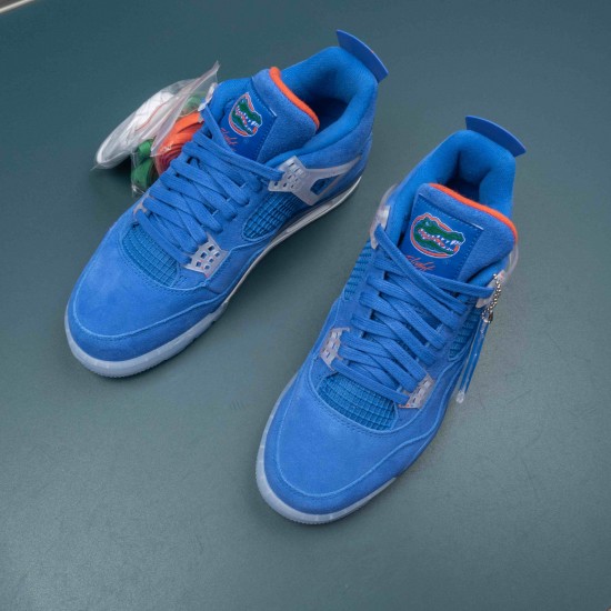 Nike Air Jordan 4 PE Gators AJ4 Blue Basketball Shoes For Men