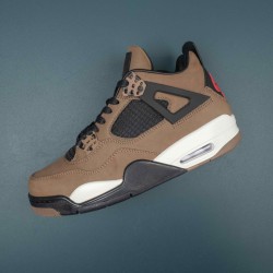 Nike Air Jordan 4 Retro AJ4 TS Brown Basketball Shoes For Men 