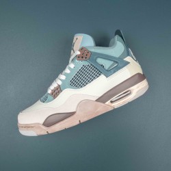 Nike Air Jordan 4 Snorlax Custom AJ4 Blue Pink AJ4 Basketball Shoes For Men Women 