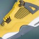 Nike Air Jordan 4 Thunder Mid AJ4 Yellow Gray Basketball Shoes For Men