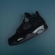 Nike Air Jordan 4 Black Low-top AJ4 Basketball Shoes For Men