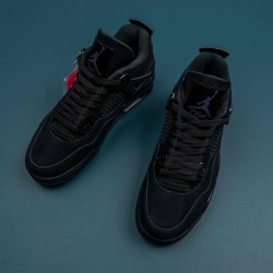 Nike Air Jordan 4 Black Low-top AJ4 Basketball Shoes For Men 