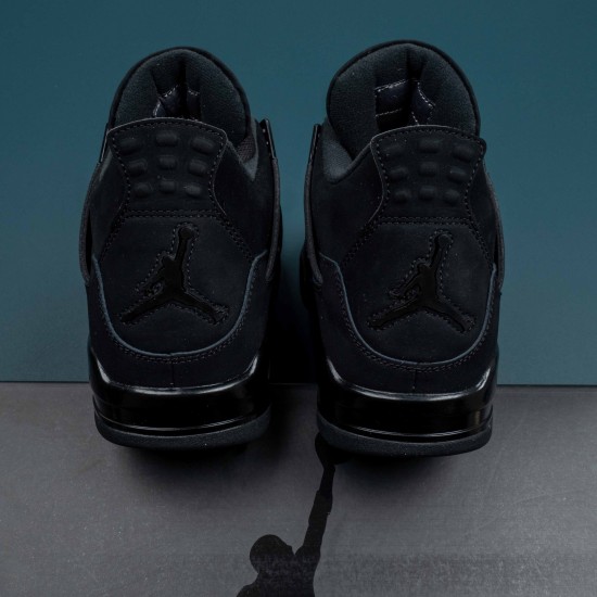 Nike Air Jordan 4 Black Low-top AJ4 Basketball Shoes For Men