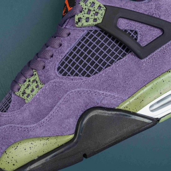 Nike Air Jordan 4 Purple Green Low-top AJ4 Basketball Shoes For Men