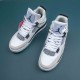 Nike Air Jordan 4 White Gray Low-top AJ4 Basketball Shoes For Men