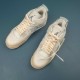 Nike Air OFF-WHITE x Air Jordan 4 Sail AJ4OW Khaki Basketball Shoes For Men