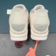 Nike Air OFF-WHITE x Air Jordan 4 Sail AJ4OW Khaki Basketball Shoes For Men