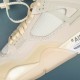 Nike Air OFF-WHITE x Air Jordan 4 Sail AJ4OW Khaki Basketball Shoes For Men