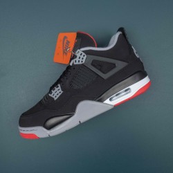 NikeAir Jordan 4 Gray Black Red AJ4 Basketball Shoes For Men Women 