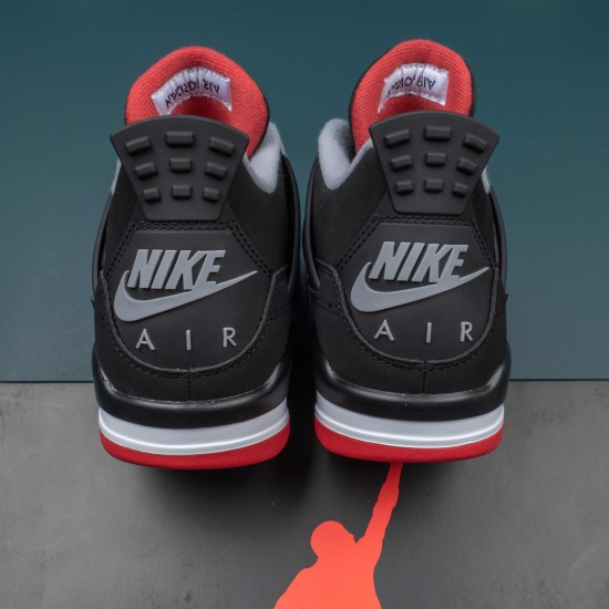 NikeAir Jordan 4 Gray Black Red AJ4 Basketball Shoes For Men Women