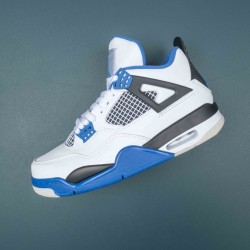 NikeAir Jordan 4 White Blue AJ4 Basketball Shoes For Men Women 