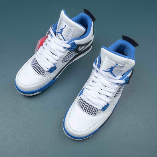 NikeAir Jordan 4 White Blue AJ4 Basketball Shoes For Men Women