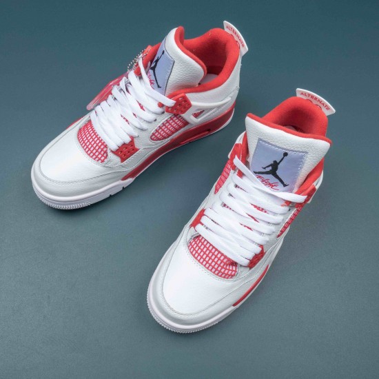 NikeAir Jordan 4 White Red Black AJ4 Basketball Shoes For Men Women