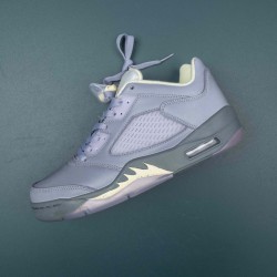 Nike Air Jordan 5 Gray Blue High-top AJ5 Basketball Shoes For Men Women 