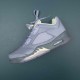 Nike Air Jordan 5 Gray Blue High-top AJ5 Basketball Shoes For Men Women