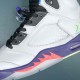 Nike Air Jordan 5 White Purple AJ5 Basketball Shoes For Men Women