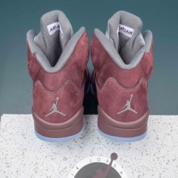 Nike Air Jordan 5 Burgundy AJ5 Deepwine High-top AJ5 Basketball Shoes For Men 