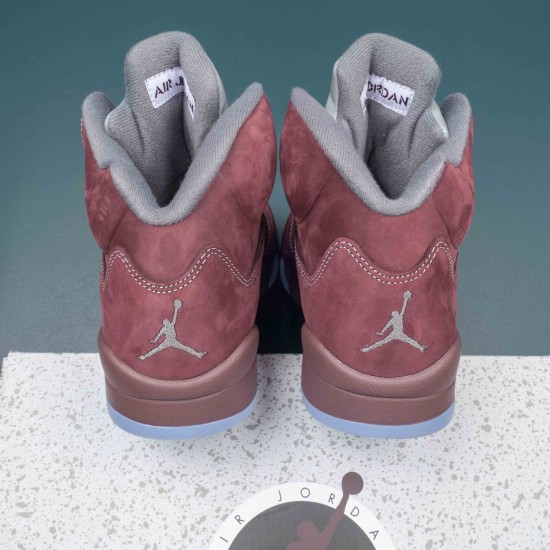 Nike Air Jordan 5 Burgundy AJ5 Deepwine High-top AJ5 Basketball Shoes For Men