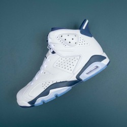 Nike Air Jordan 6 Blue White High-top AJ6 Basketball Shoes For Men 