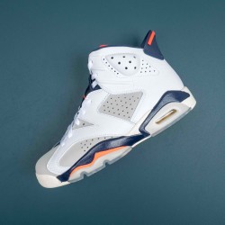 Nike Air Jordan 6 Blue White Orange High-top AJ6 Basketball Shoes For Men 