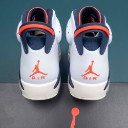 Nike Air Jordan 6 Blue White Orange High-top AJ6 Basketball Shoes For Men 