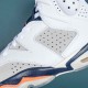 Nike Air Jordan 6 Blue White Orange High-top AJ6 Basketball Shoes For Men