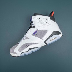 Nike Air Jordan 6 Gray White High-top AJ6 Basketball Shoes For Men 