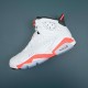 Nike Air Jordan 6 Orange Black White High-top AJ6 Basketball Shoes For Men