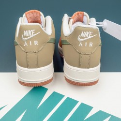 Nike Air Force 1 Beige Green Brown Low-top AF1 Casual Shoes For Men Women 