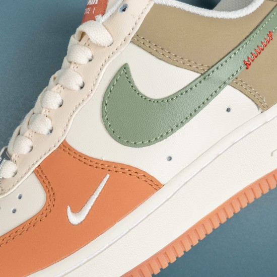 Nike Air Force 1 Beige Green Brown Low-top AF1 Casual Shoes For Men Women