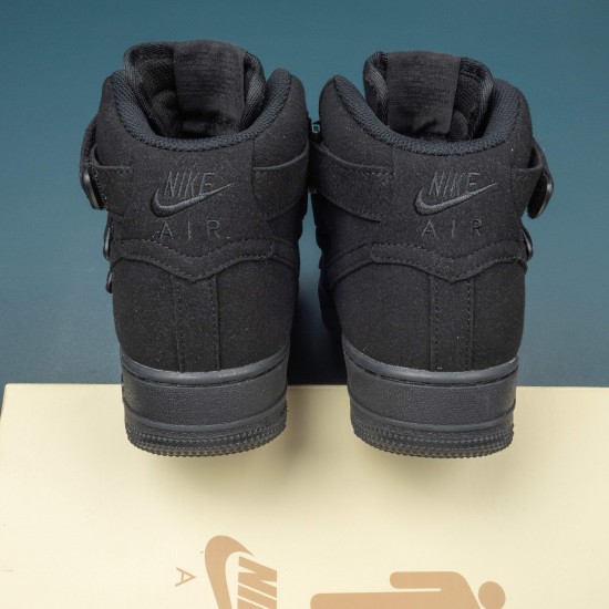 Nike Air Force 1 Black Mid-top AF1 Casual Shoes For Men Women