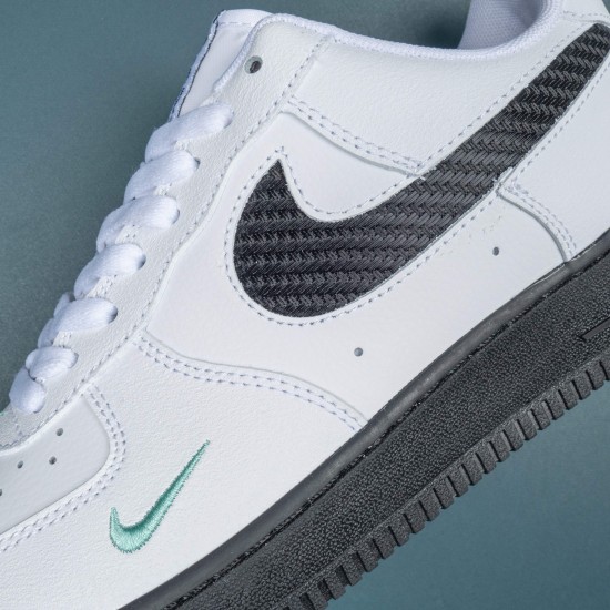 Nike Air Force 1 Black White Green Low-top Brown For Men