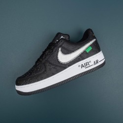 Nike Air Force 1 Black White Green Low-top AF1 Casual Shoes For Men Women 