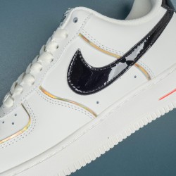 Nike Air Force 1 Black White Orange Low-top AF1 Casual Shoes For Men Women 