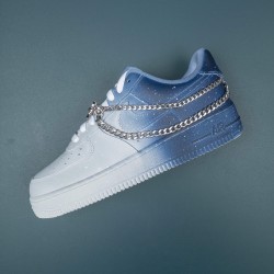 Nike Air Force 1 Blue White Low-top AF1 Casual Shoes For Men Women 