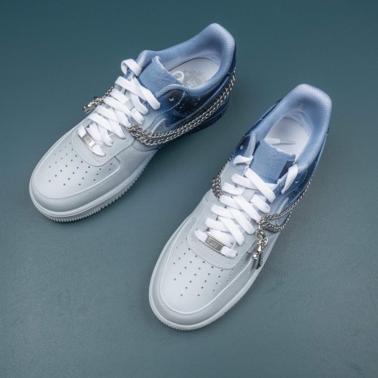 Nike Air Force 1 Blue White Low-top AF1 Casual Shoes For Men Women